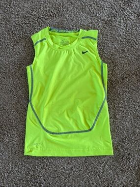 Nike Neon Yellow Sleeveless Dri-FIT Training Top